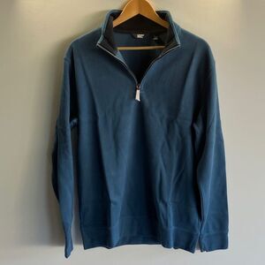 Lands' End Men's Deep Blue Zip-Up Sweater